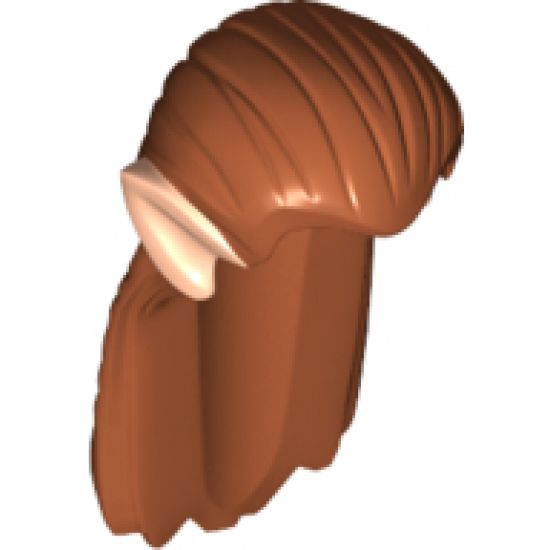 Minifigure, Hair Long Straight with Light Nougat Elf Ears Pattern