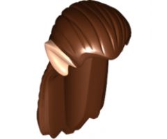 Minifigure, Hair Long Straight with Light Nougat Elf Ears Pattern
