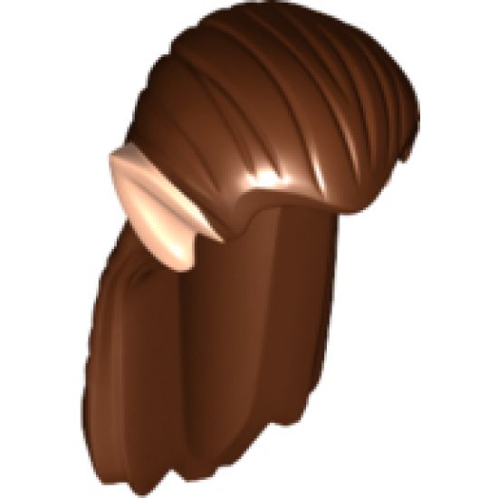 Minifigure, Hair Long Straight with Light Nougat Elf Ears Pattern