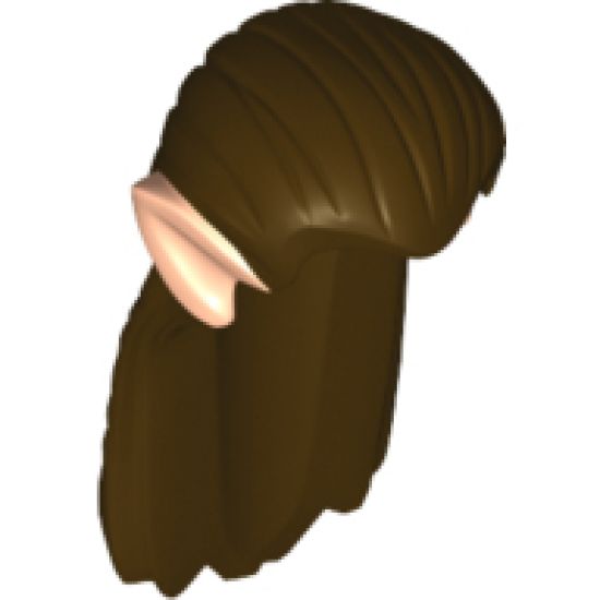 Minifigure, Hair Long Straight with Light Nougat Elf Ears Pattern