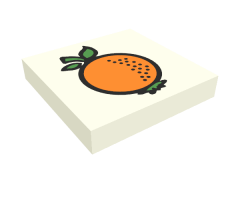 Tile 2 x 2 with Fabuland Orange Pattern