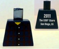 Torso Studios Plaid Button Shirt Front, 2011 The LEGO Store San Diego, CA Back Pattern