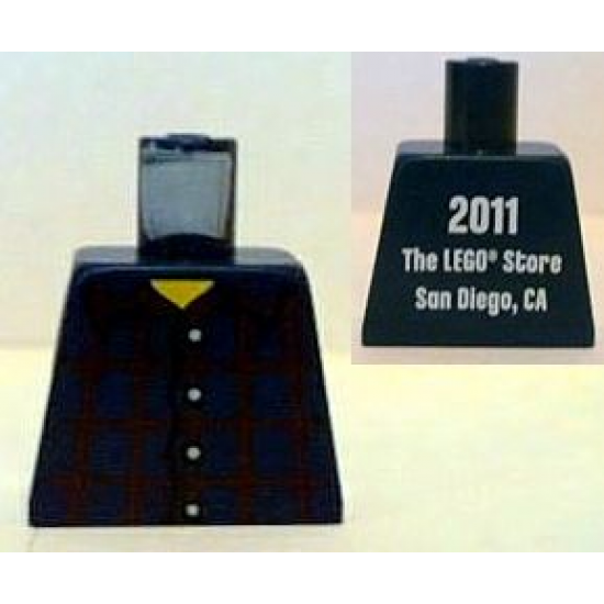 Torso Studios Plaid Button Shirt Front, 2011 The LEGO Store San Diego, CA Back Pattern