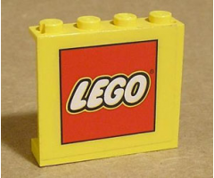 Panel 1 x 4 x 3 with Lego Logo Pattern (Sticker) - Set 4549