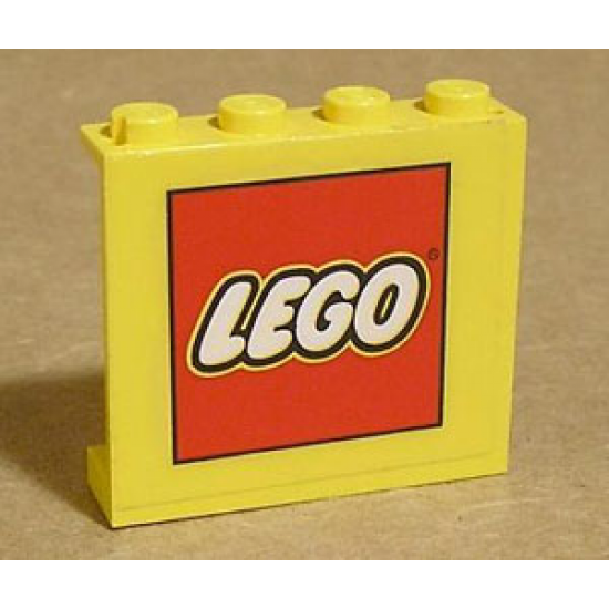 Panel 1 x 4 x 3 with Lego Logo Pattern (Sticker) - Set 4549