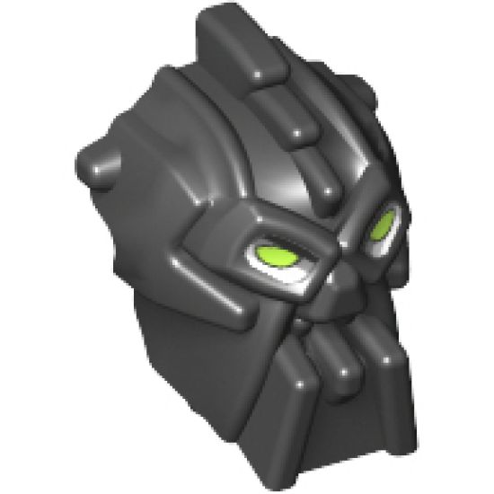 Minifigure, Head, Modified Bionicle Inika Toa Nuparu Pattern