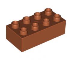 Duplo, Brick 2 x 4 with Stone Wall Pattern