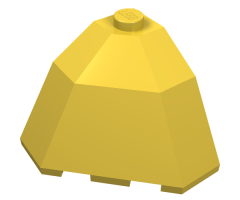 Brick, Modified Facet 3 x 3 x 2 Top