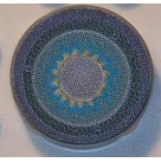 Tile, Round 2 x 2 with Cooker Burner Pattern (Sticker) - Set 3148