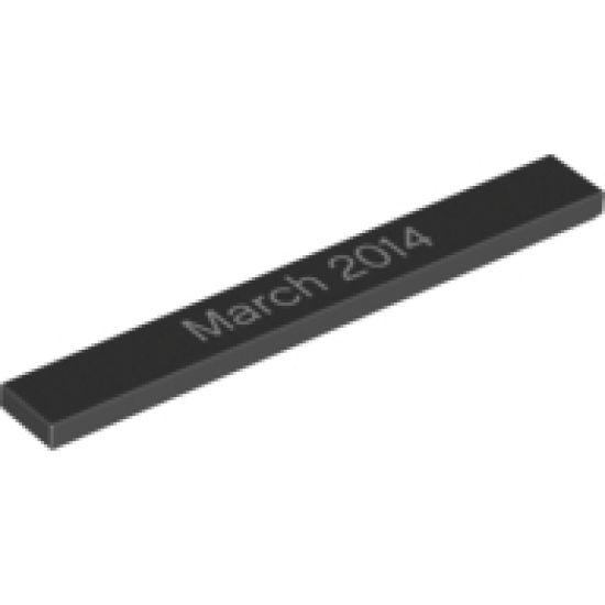 Tile 1 x 8 with 'March 2014' Pattern