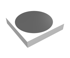 Tile 2 x 2 with Black Circle Large Pattern