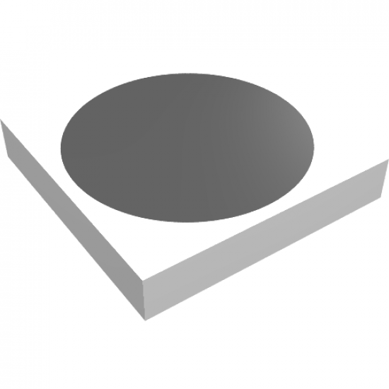 Tile 2 x 2 with Black Circle Large Pattern