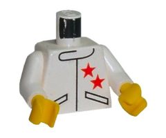 Torso Race Two Stars Jacket Pattern / White Arms / Yellow Hands