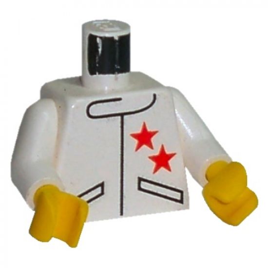 Torso Race Two Stars Jacket Pattern / White Arms / Yellow Hands