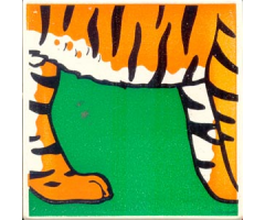 Duplo, Tile 2 x 2 x 1 with Tiger Mosaic Picture 05 Pattern (Set 1079)