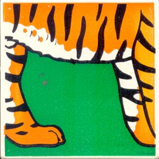Duplo, Tile 2 x 2 x 1 with Tiger Mosaic Picture 05 Pattern (Set 1079)