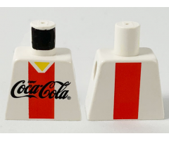 Torso Coca-Cola Logo with V-Neck Shirt and Red Stripe Pattern