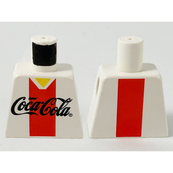 Torso Coca-Cola Logo with V-Neck Shirt and Red Stripe Pattern