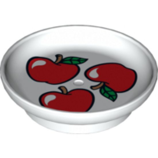 Duplo, Figure Wear & Utensil Dish with 3 Apples Pattern