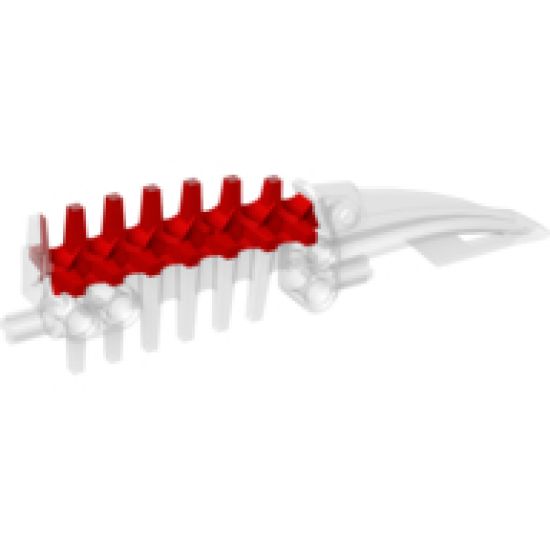 Bionicle Weapon Spined Long Blade, Marbled Red Pattern (Krika)