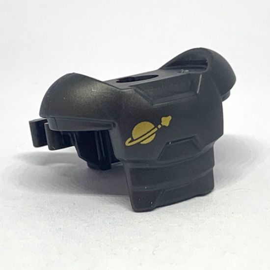 Minifigure, Body Wear Armor Space with Shoulder Protection and 2 Clips with Gold Classic Space Logo Pattern
