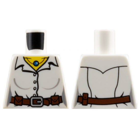 Torso Pharaoh's Quest Female Blouse with Buttons, Belt and Necklace Pattern (Helena Tova)
