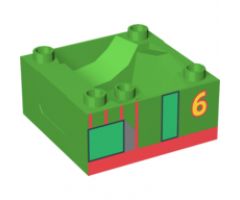Duplo, Train Cab / Tender Base with Bottom Tube and Thomas & Friends Percy Pattern