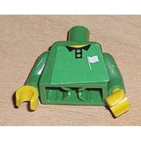 Torso Soccer Referee (Line) White Flag Pattern (Sticker) / Green Arms / Yellow Hands