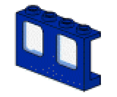 Window 1 x 4 x 2 Plane with Trans-Clear Glass