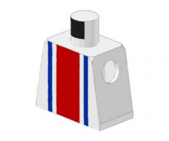 Torso Soccer Vertical Striped Red/Blue and No. 9 Back Pattern