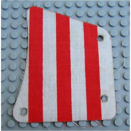 Cloth Sail 9 x 11, 3 Holes with Red Stripes Pattern