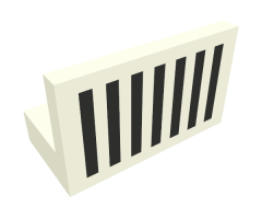 Panel 1 x 2 x 1 with Black Grille Pattern