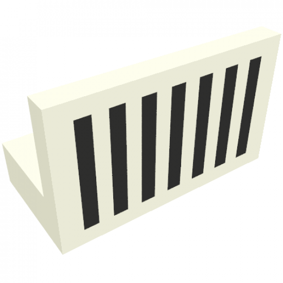 Panel 1 x 2 x 1 with Black Grille Pattern