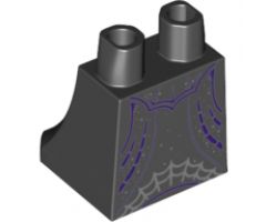 Lower Body, Skirt with Dark Purple Lines and Spider Web Pattern