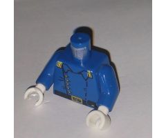 Torso Western Cavalry Uniform, 5 Buttons, Belt Pouch Pattern / Blue Arms / White Hands