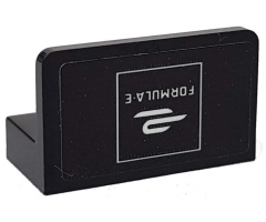 Panel 1 x 2 x 1 with Upside Down White Formula E Logo on Black Background Pattern (Sticker) - Set 76898