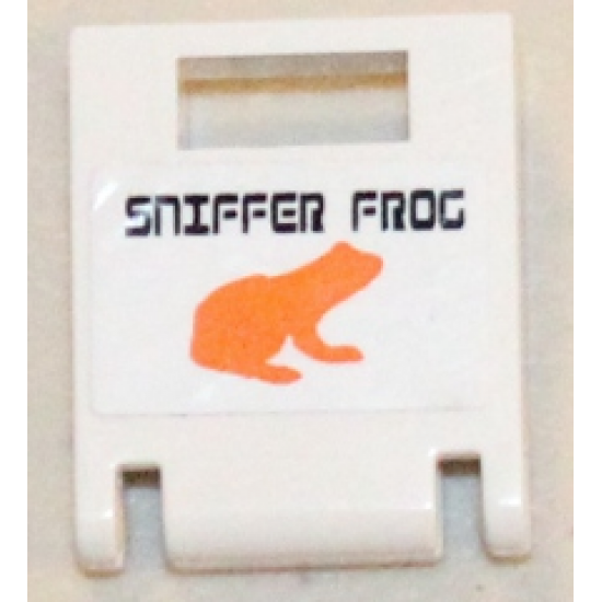 Container Box 2 x 2 x 2 Door with Slot and 'SNIFFER FROG' Pattern (Sticker) - Set 5985