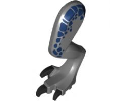 Animal, Body Part Dinosaur Leg Large (Rear) Indoraptor / Baryonyx Left with Pin, Black Claws with Dark Blue Spots Pattern