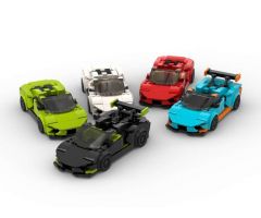 2017 Lamborghini Huracan Spyder - Set of Five Colors - 8 Stud Speed Champions