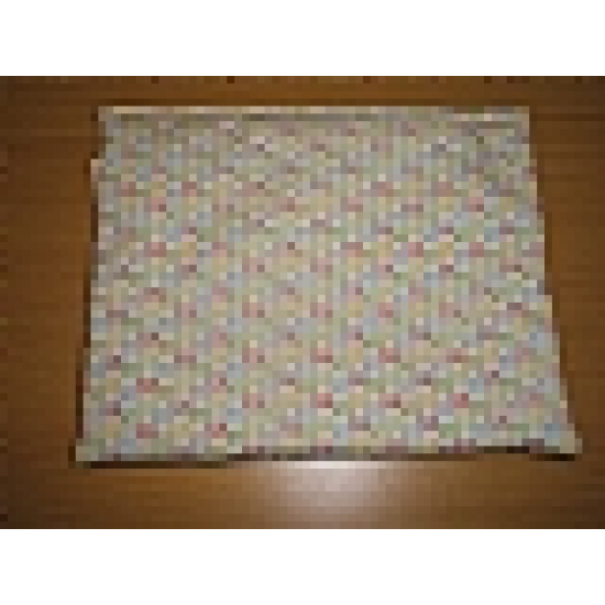 Duplo, Doll Cloth Blanket with Blue, Lime, Red and Yellow Bunny Pattern