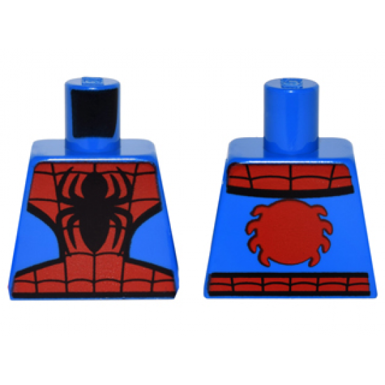 Torso Spider-Man Costume 6 Black Webs and Large Spiders Pattern