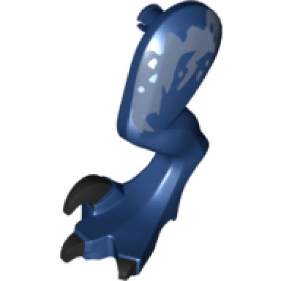 Animal, Body Part Dinosaur Leg Large (Rear) Raptor Left with Black Pin, Black Claws and Sand Blue Markings Pattern