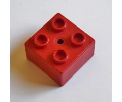 Duplo, Brick 2 x 2 with Small Center Hole (Pull Toy Knob)