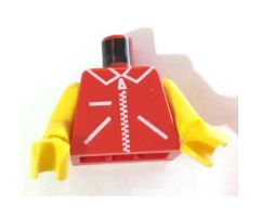 Torso Zipper Straight on Jacket Pattern / Yellow Arms / Yellow Hands