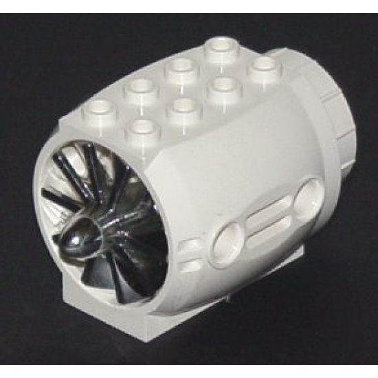 Aircraft Engine Large, with Chrome Silver Center (43121 / x577)