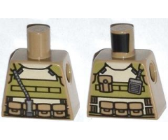 Torso Olive Green Body Armor with Radio and Pockets Pattern