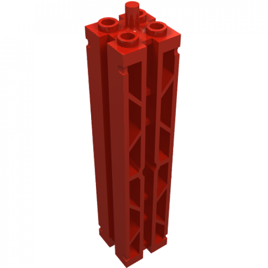 Support 2 x 2 x 8 with Grooves and Top Peg, Lattice on 2 Sides