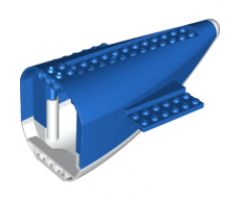 Aircraft Fuselage Aft Section Curved with White Base