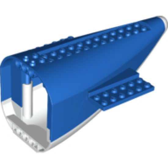 Aircraft Fuselage Aft Section Curved with White Base