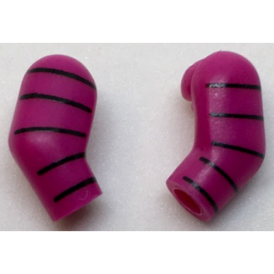 Arm, (Matching Left and Right) Pair with 5 Black Stripes Pattern